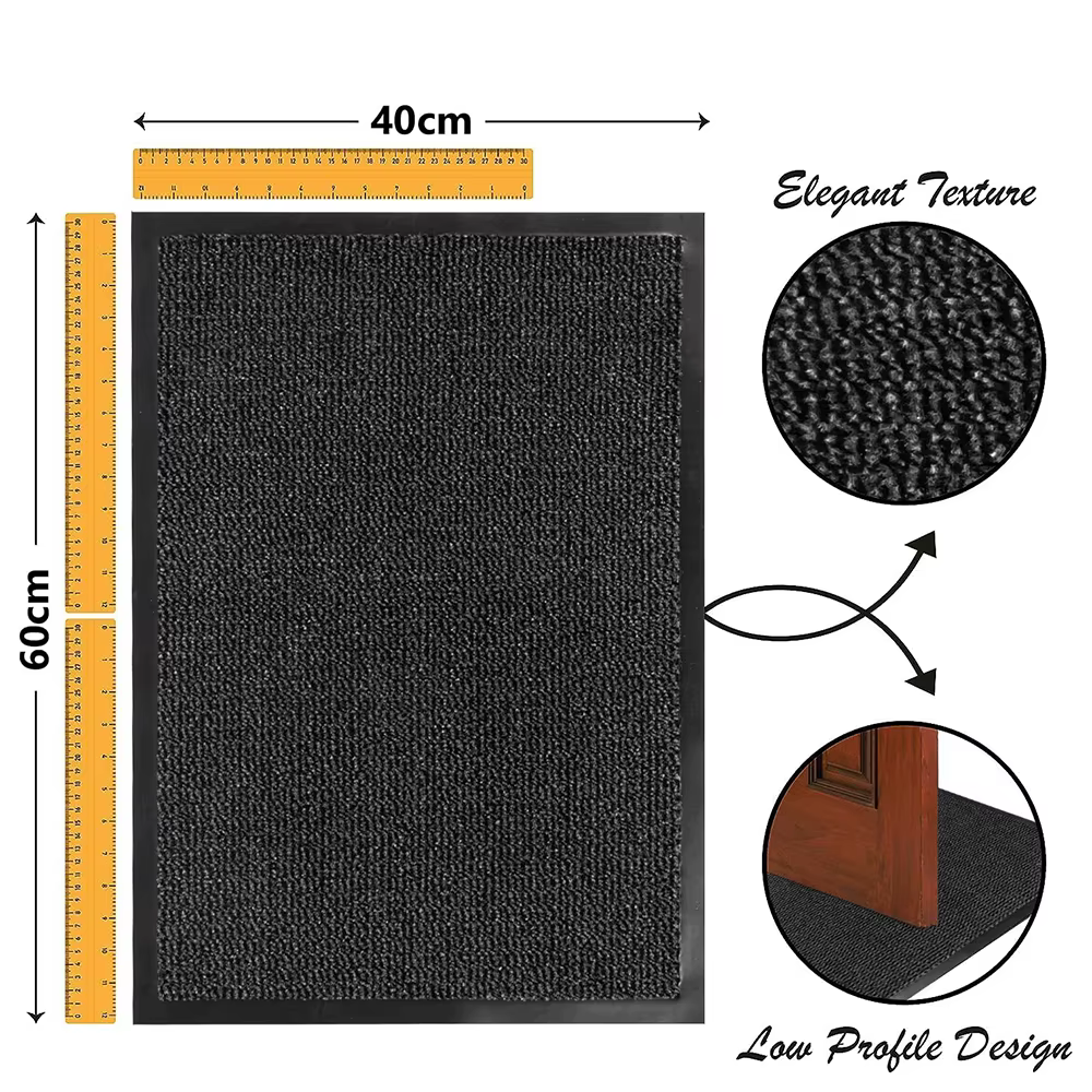 Tapis de porte lavables intérieur et extérieur - Antidérapants et résistants - Caoutchouc élégant et