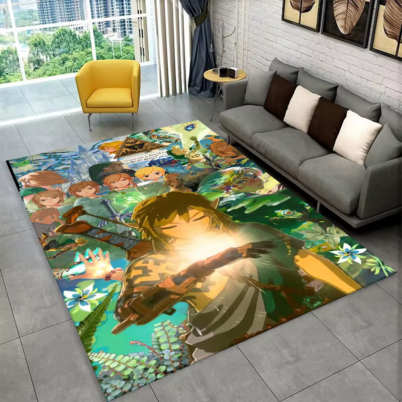Tapis classique Z-Zelda Cartoon Link pour salle de jeux, chambre à coucher, salon, canapé, décoratio