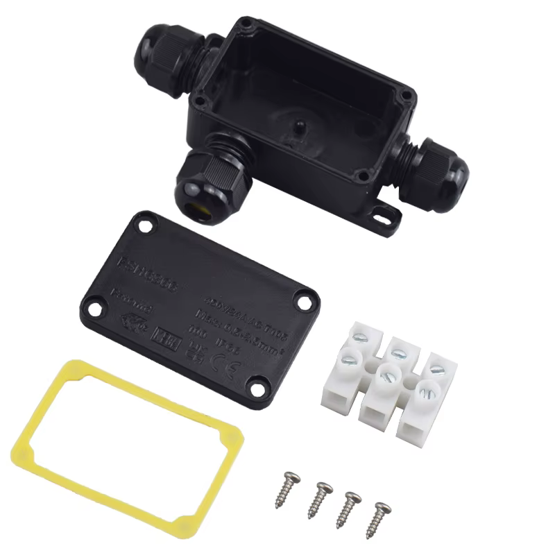 Boîte de jonction de connecteur de fil de câble électrique IP66 étanche extérieure à 3 voies avec bo