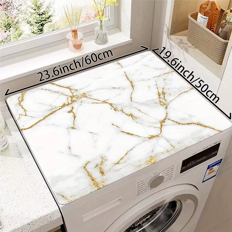 Tapis de protection supérieur pour machine à laver VIKAMA en marbre, tapis absorbant pour cuisine et