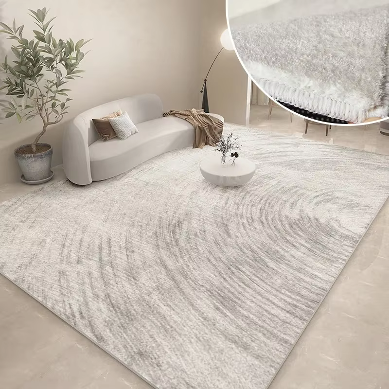 Tapis d'étude abstrait moderne épaissi, tapis pour salon, maison, polymères de sol en peluche lavabl