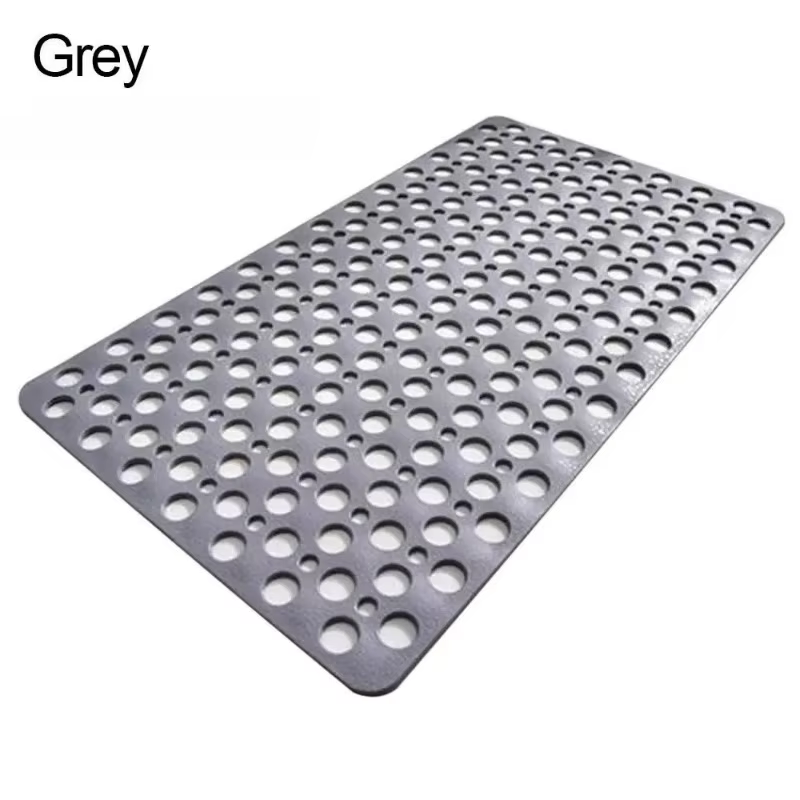 Tapis de bain avec trous de drainage, tapis de bain antidérapant, facile à nettoyer, tapis de baigno