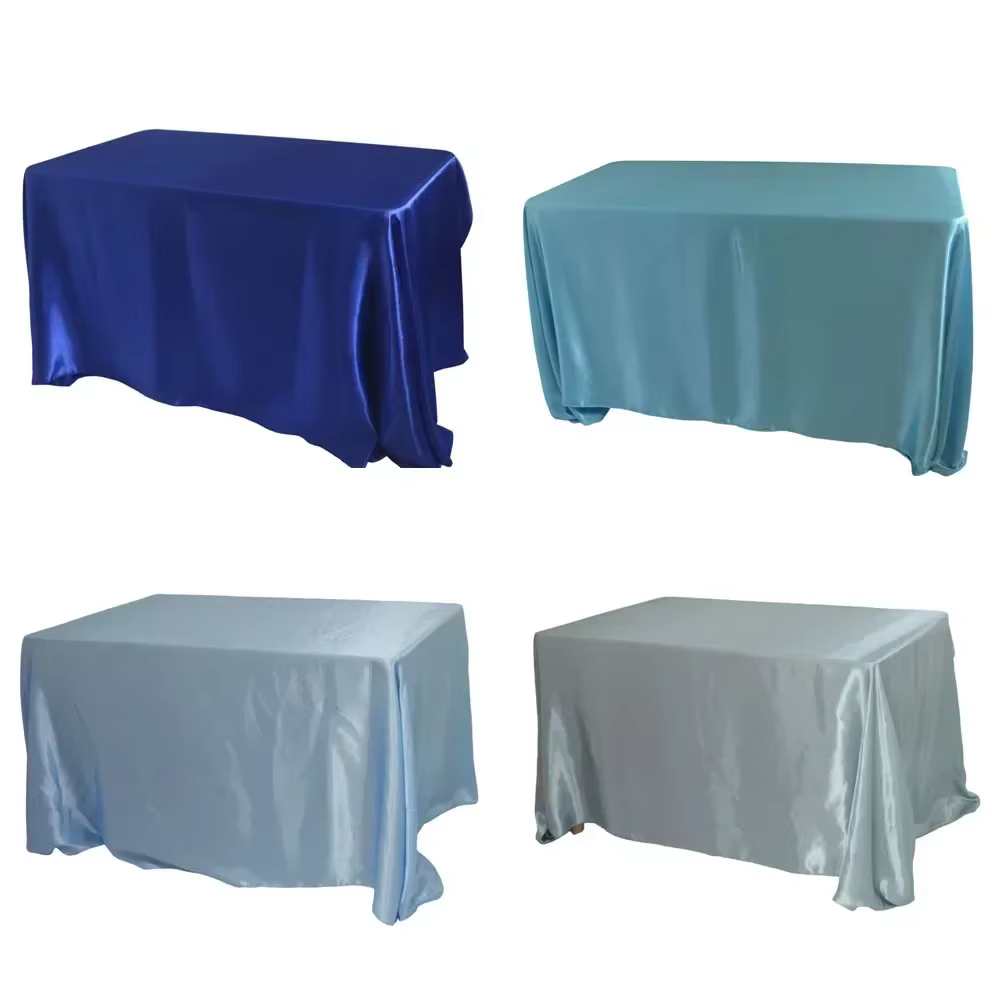 Nappe en Satin réutilisable, décoration de fête de Mariage, en Polyester, pour pique-nique, Countrya
