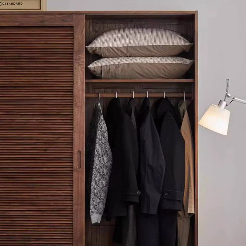Tiroir marron armoires brillant pas cher européen gain de place armoires rangement chambre en bois A