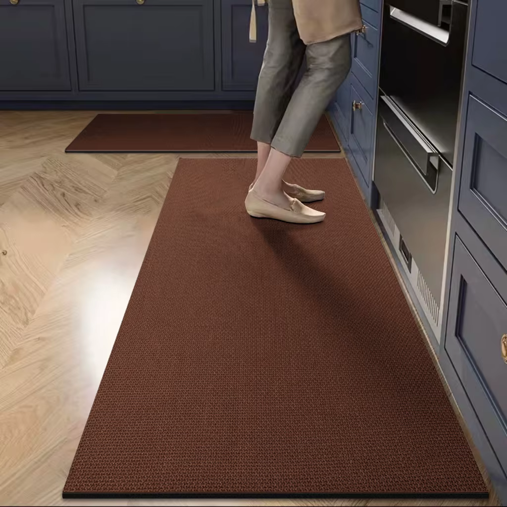 Tapis de cuisine à longue bande de couleur unie, antidérapant, terre diatomée, doux, pour restaurant