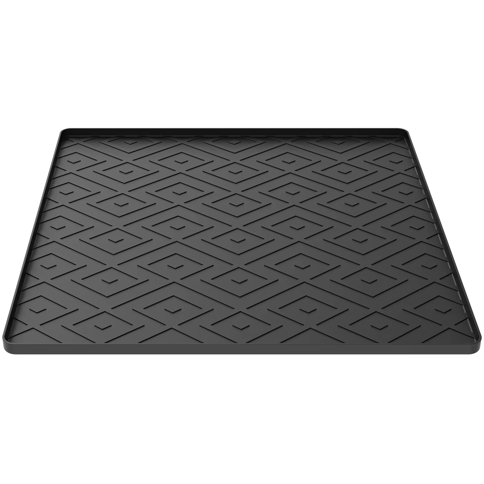 Tapis en silicone pour réfrigérateur 50x50CM, antidérapant, bac à gouttes, bords surélevés, anti-ray