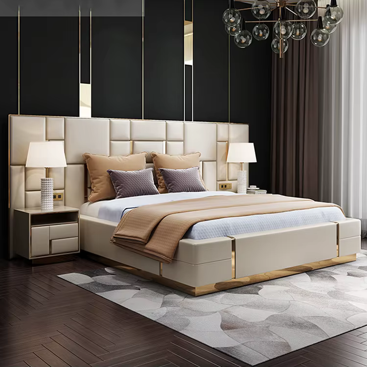 CH8831 Plus ensemble de chambre à coucher de haute qualité ensemble de lit ottoman de luxe moderne l