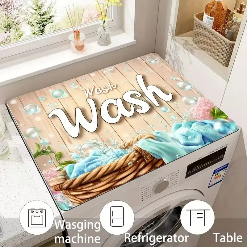 Tapis de protection moderne pour Machine à laver et sèche-linge, tapis de boue de diatomée, décorati