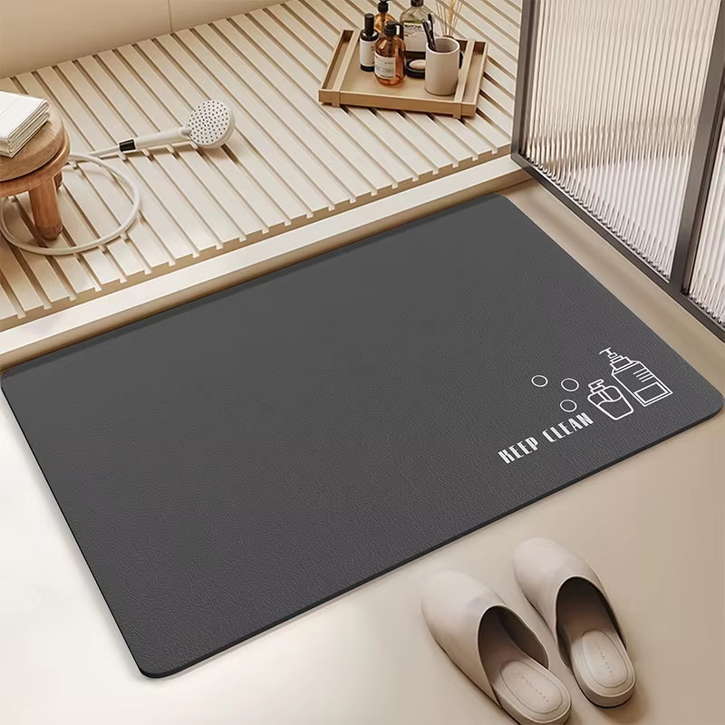 Tapis de bain en diatomite, absorbant, antidérapant, pour salle de bain, tapis de sol, tapis de douc