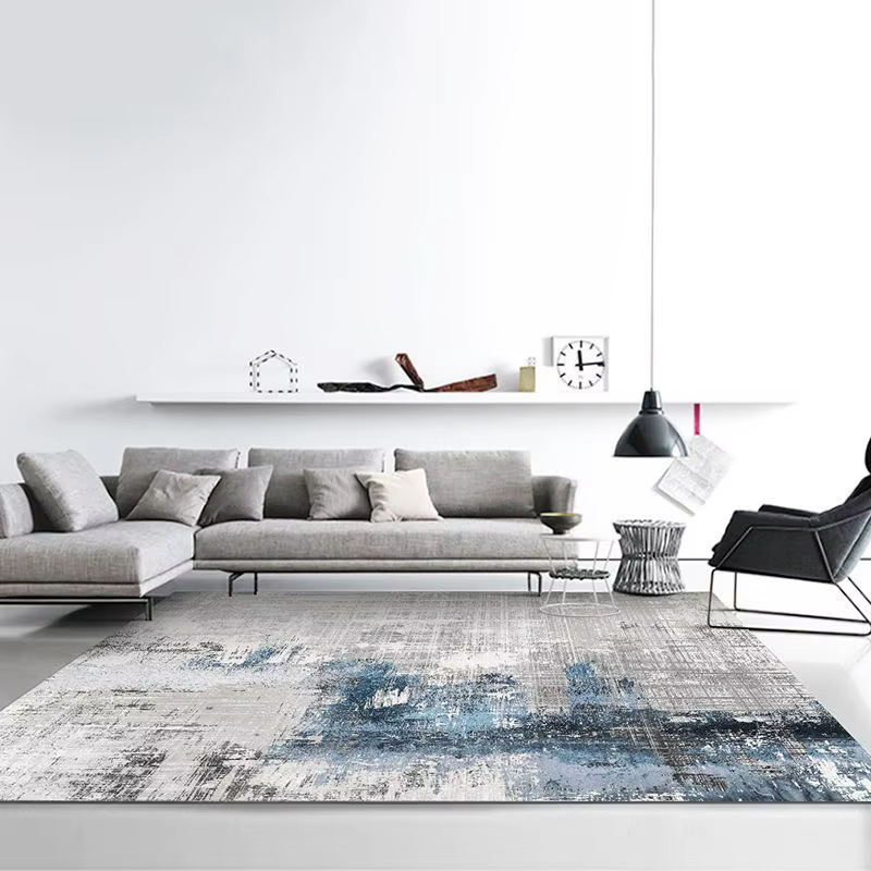 Tapis imprimé géométrique, grande surface pour salon, décoration moderne pour la maison, salle de sé