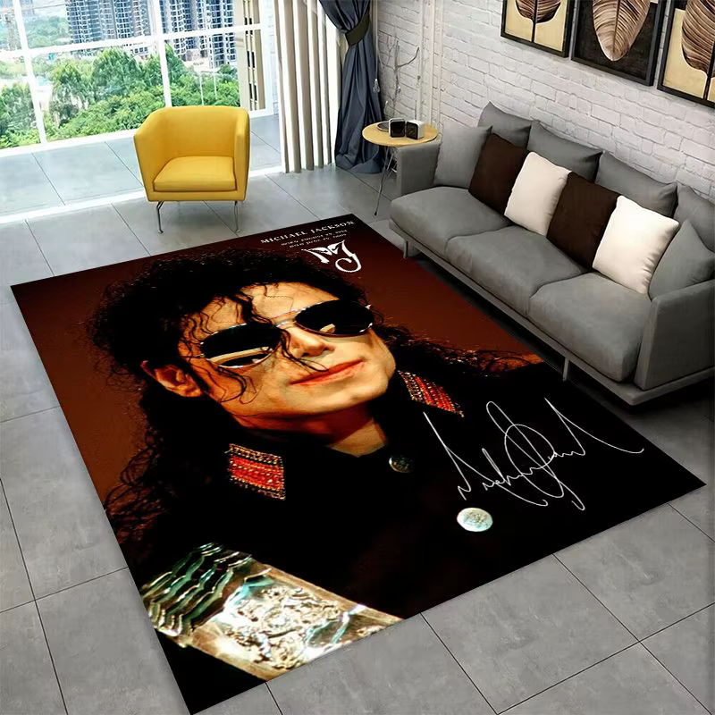 Tapis de sol King of Pop Star MJ Michael Jackson pour chambre à coucher, salon, canapé, paillasson,