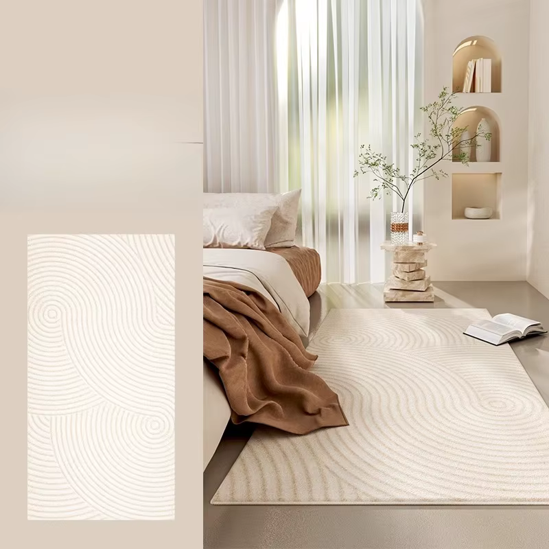 Tapis de sol de Style crème pour salon, moelleux et doux, antidérapant, pour vestiaire, en peluche é