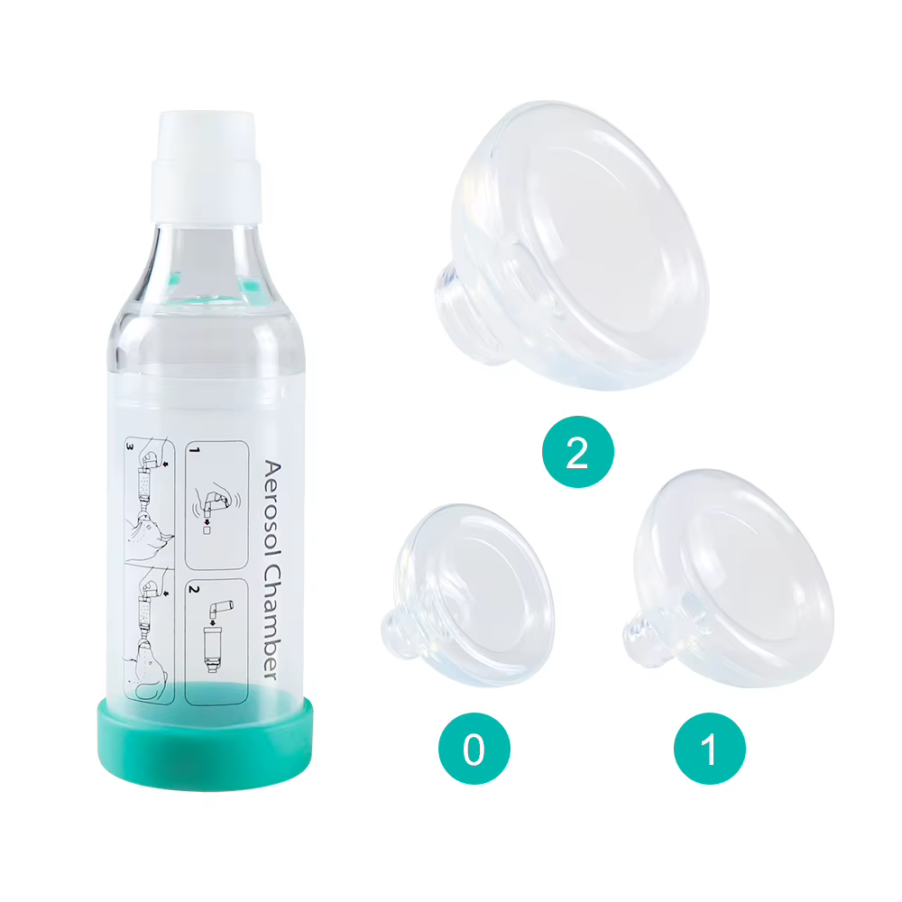 Inhalateur d'asthme pour animaux de compagnie avec indicateur respiratoire et masques en silicone –