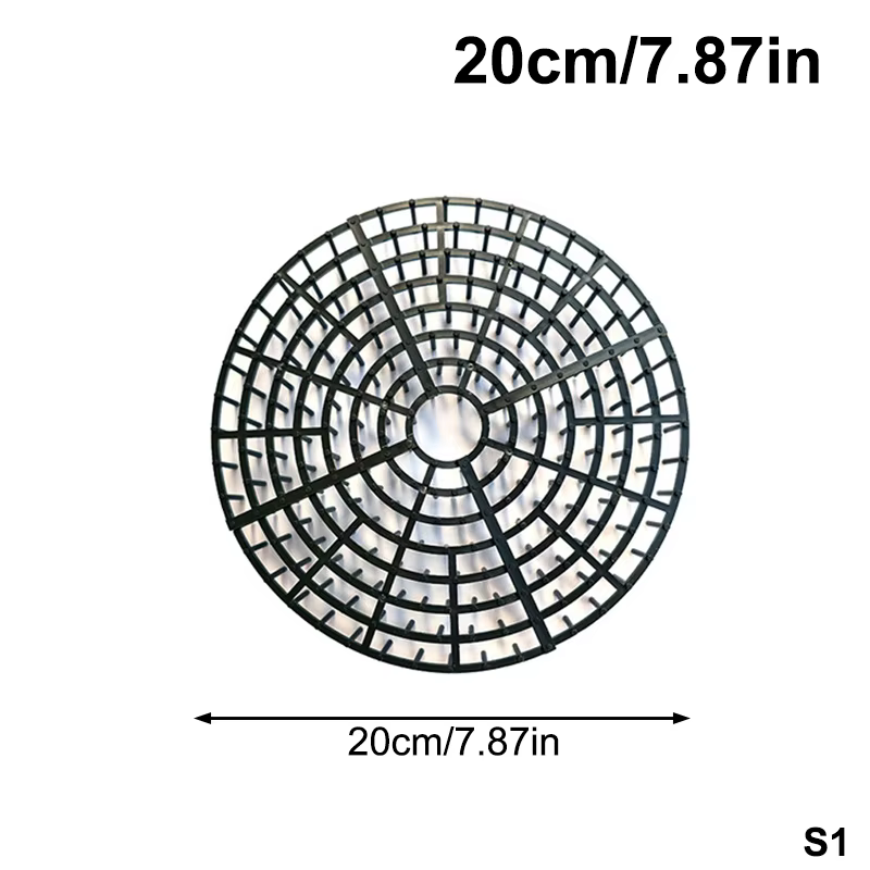 Grille de protection de sol pour pot de plantes à double usage, découpes à pointes, couvercle en pla