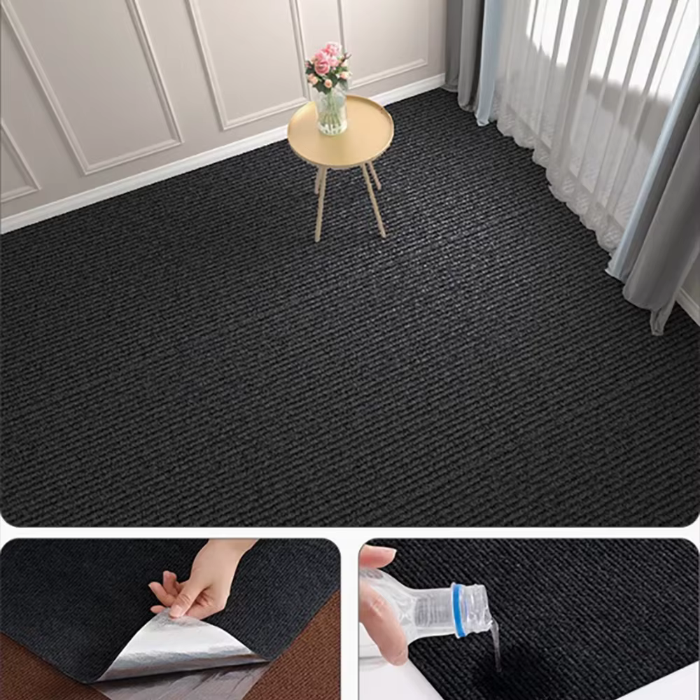 Tapis auto-adhésif de couleur unie, adapté aux salons, aux escaliers, à la décoration de la maison, 
