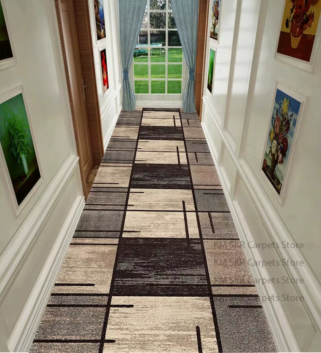Tapis de couloir Long tapis de couloir géométrique salon Hall tapis cuisine allée tapis chambre déco