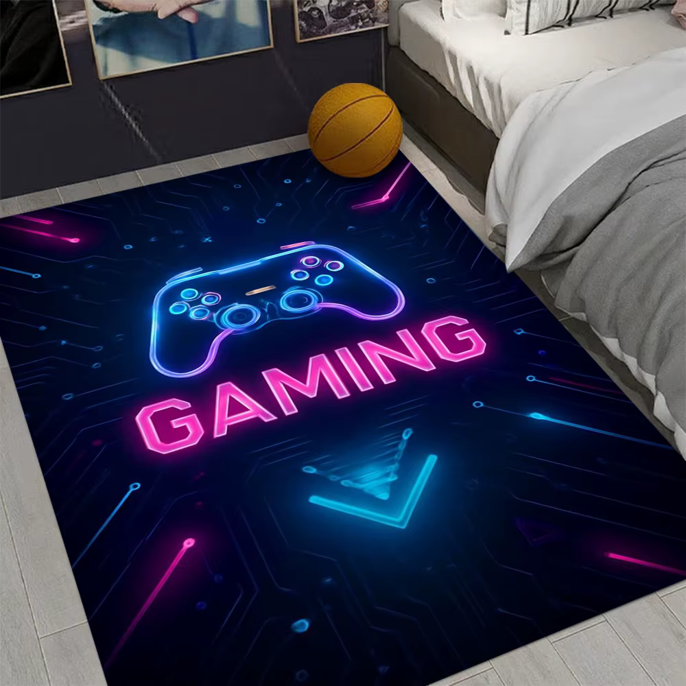 Tapis de jeu pour chambre de garçon, tapis gamer, tapis de chambre à thème de jeu pour garçons, tapi