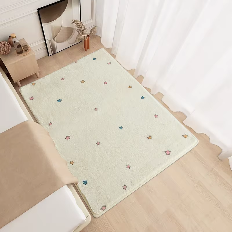 Tapis moelleux de chambre à coucher de minimalisme moderne, tapis de grande surface, salon, enfants,