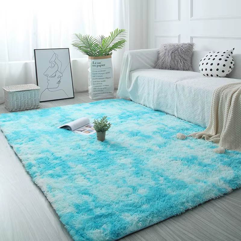 Tapis de hall moelleux blanc, tapis épaissi, antidérapant, salon moderne, chambre à coucher, décorat