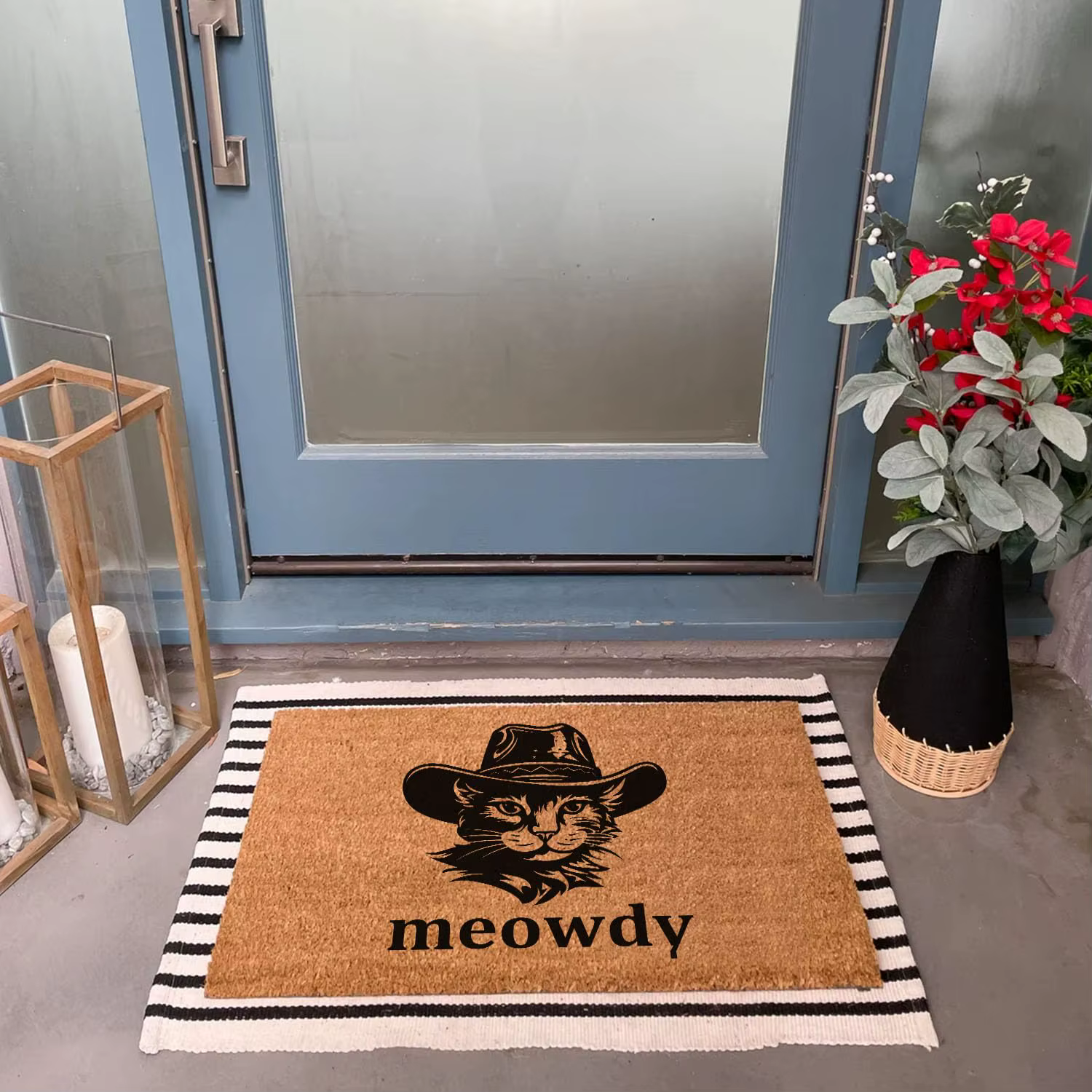 Tapis de porte pour chapeau de Cowboy, support en caoutchouc imperméable, paillassons antidérapants,
