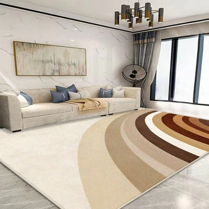 Tapis abstrait moderne facile à nettoyer pour salon, grande surface, moelleux, antidérapant, décorat