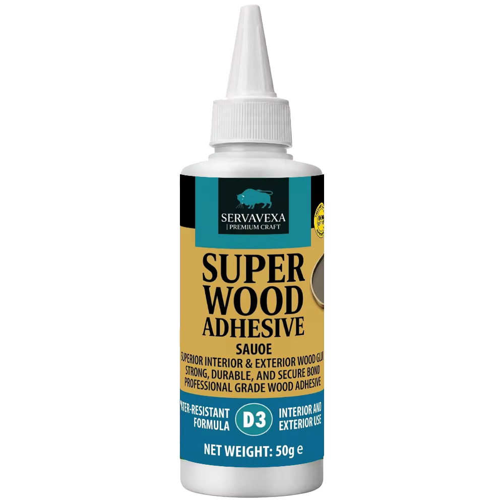 Colle à bois SERVAVEXA D3, 50g, adhésif bois résistant à l'eau pour travaux de menuiserie intérieure