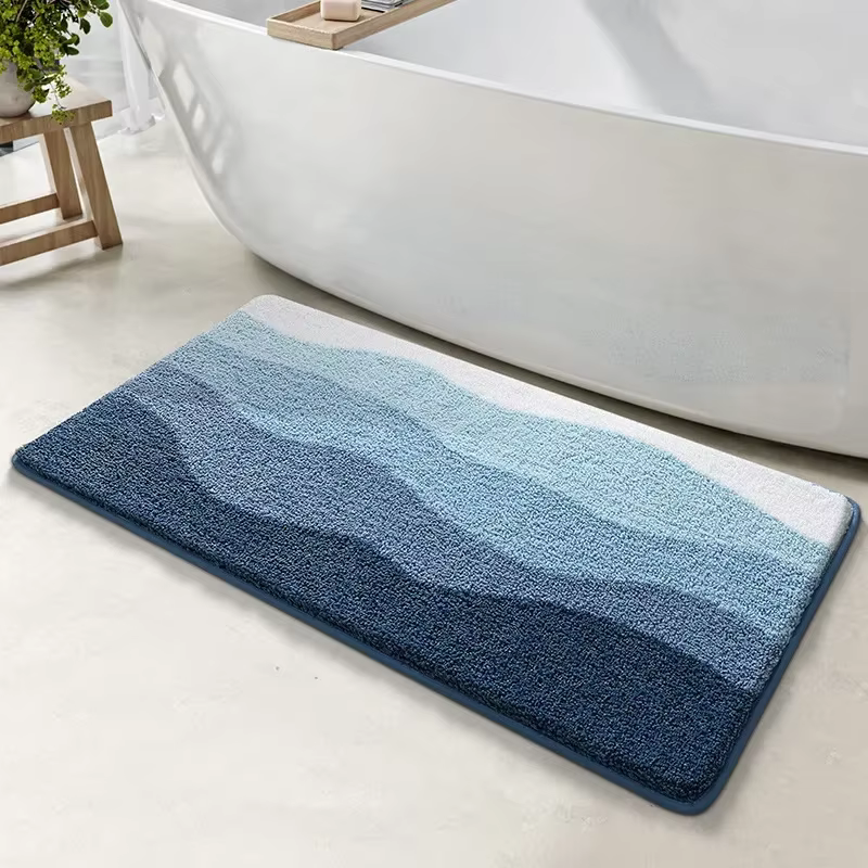 Tapis de bain de luxe européen, microfibre Ultra douce et épaisse, séchage rapide à haute absorption