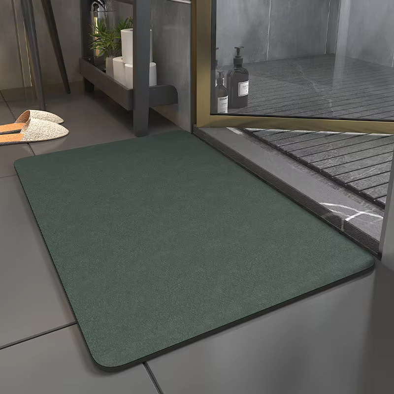 Tapis de salle de bain en diatomées, doux, absorbant l'eau, à séchage rapide, pour toilettes, antidé