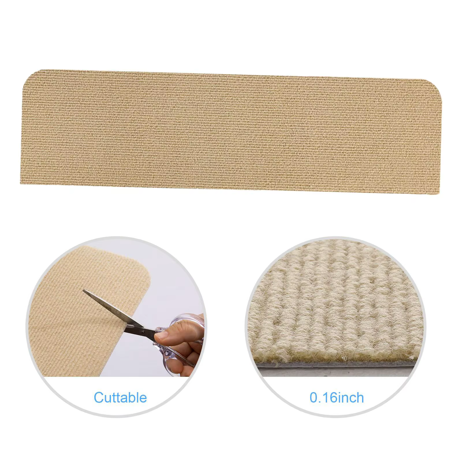 Tapis de bande de roulement d'escalier antidérapant, 30x8 pouces, pour marches en bois, pour chiens,