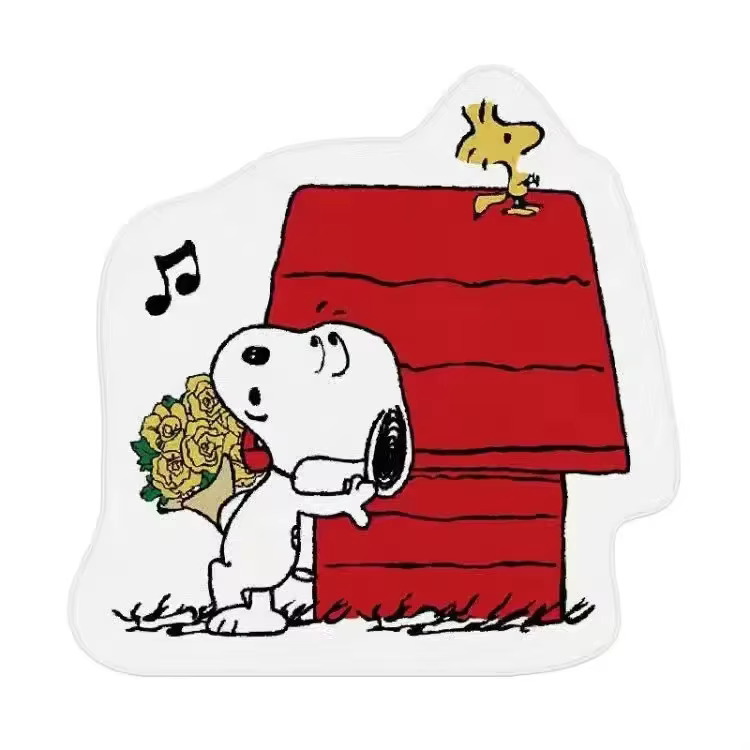 Joli tapis de sol Snoopy, tapis de porte pour la maison, tapis de canapé, tapis de table basse, tapi