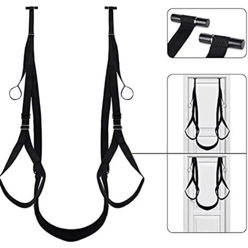 Balancelle de porte pour couples adultes, pour divertissement et positions intimes, avec sangle régl