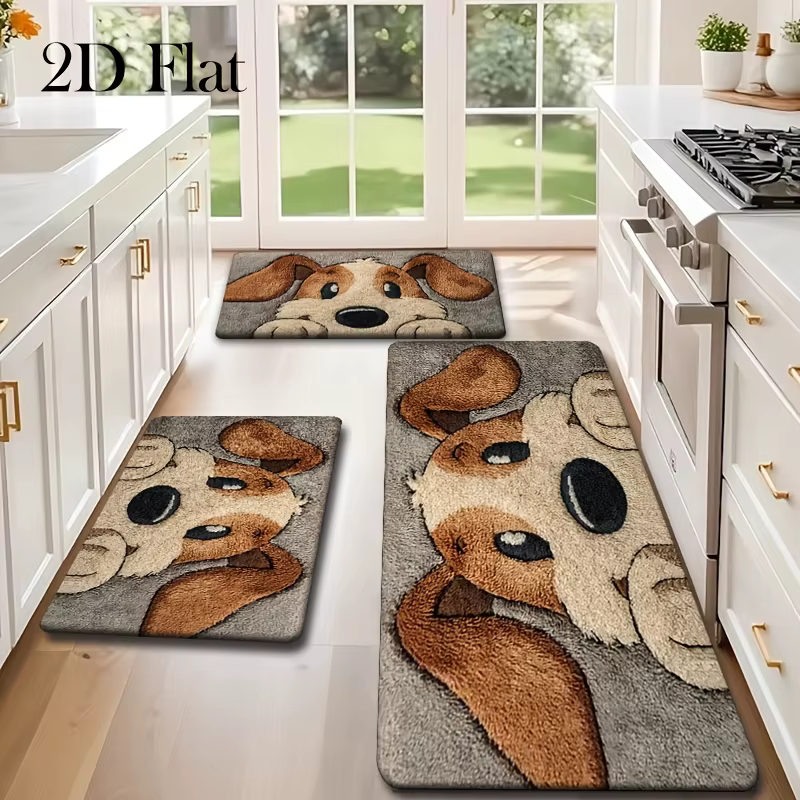 Ensemble de tapis de cuisine en flanelle - un article de décoration intérieure très vendu pour la cu
