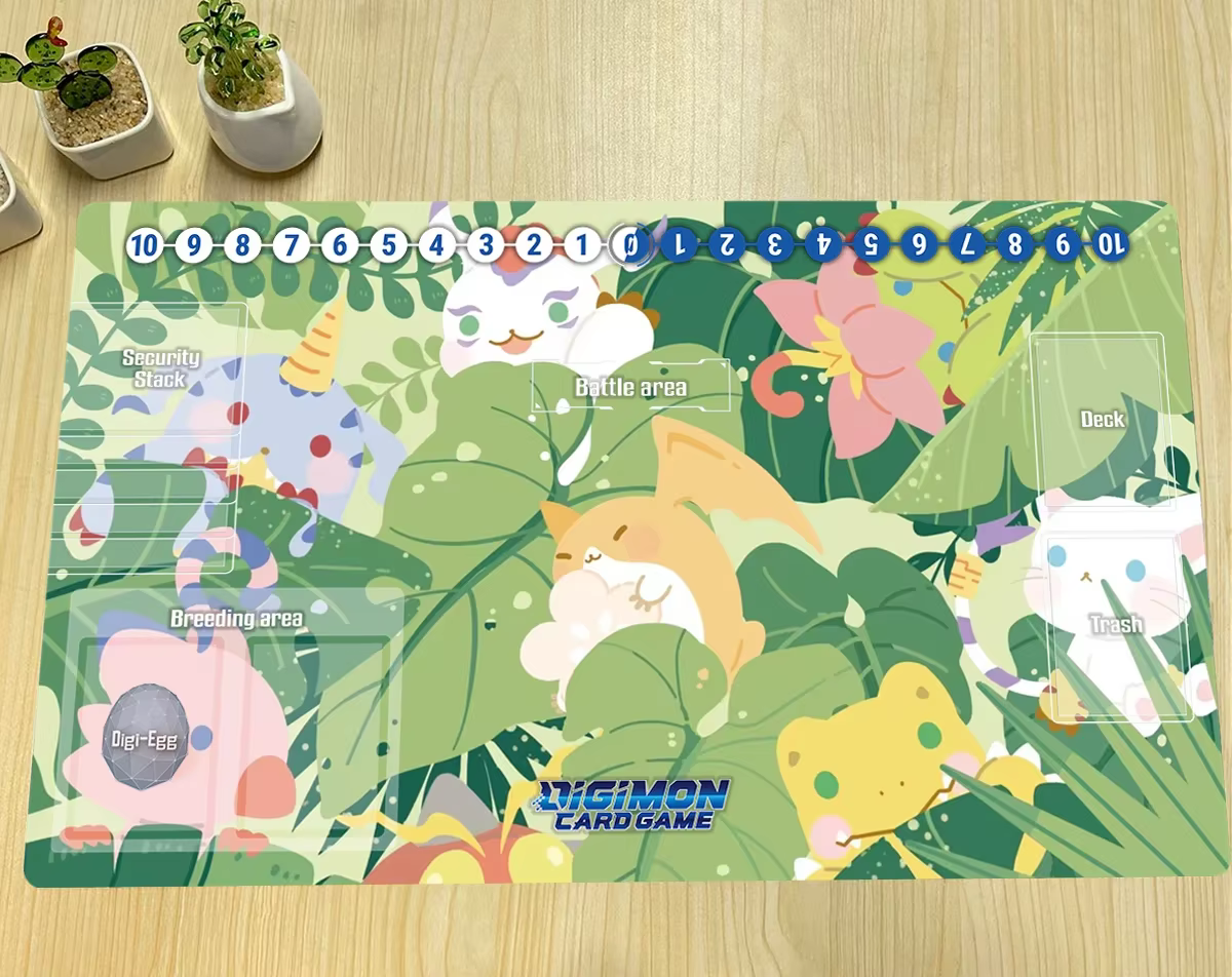 Tapis de jeu Digimon Gomamon Gabumon Patamon, tapis de jeu de société TCG CCG, tapis de jeu de carte