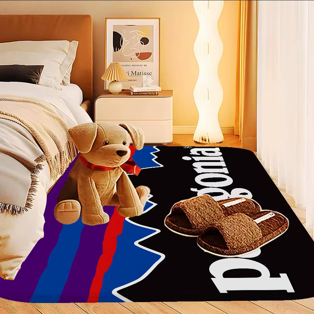 Tapis de chevet P-Patagonias, tapis de sol de style INS, tapis de sol doux pour chambre à coucher, t