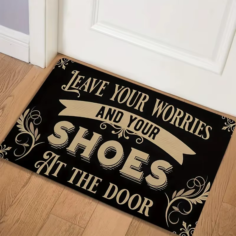 Tapis de bienvenue, veuillez enlever vos chaussures, motif, tapis de salon, antidérapant, décoration