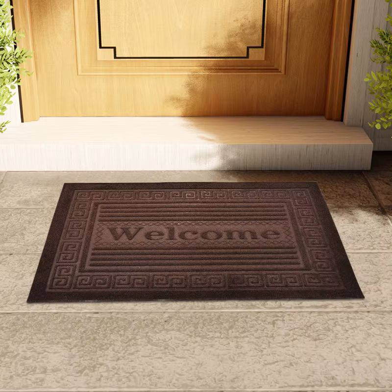 Tapis d'entrée anti-poussière, tapis d'entrée confortable antidérapant, tapis de porte automne-hiver