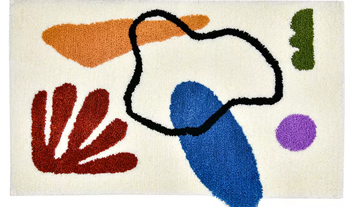 Tapis à motifs géométriques, tapis épais et doux en polaire pour entrée, salle de bain, antidérapant