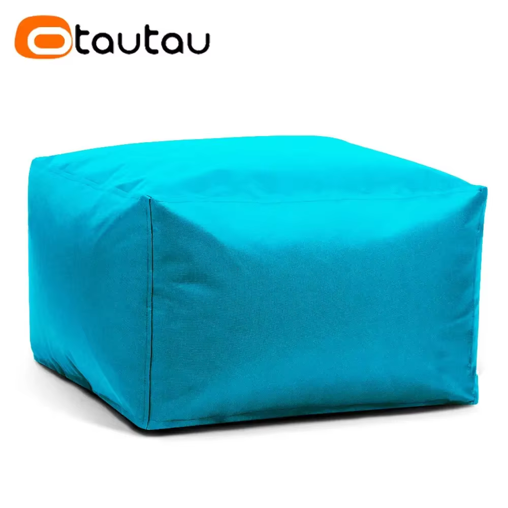OTAUTAU – Pouf carré imperméable, couverture Ottoman sans remplissage, pour l'extérieur, plage, jard