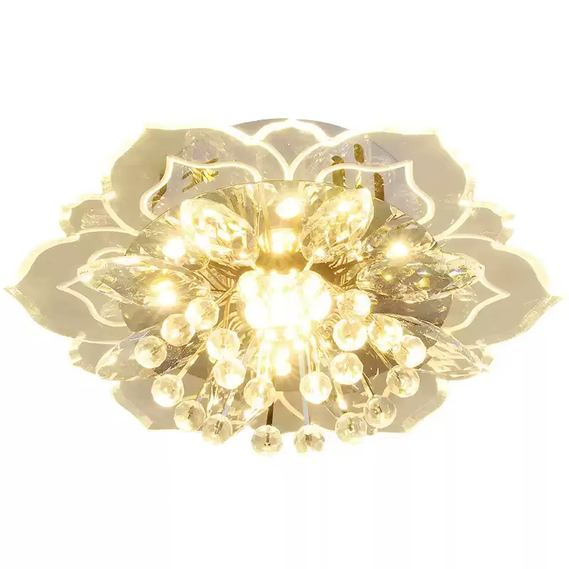 Créatif LED plafonnier cristal fleur lustre chambre couloir salon suspension lampe chambre cuisine d