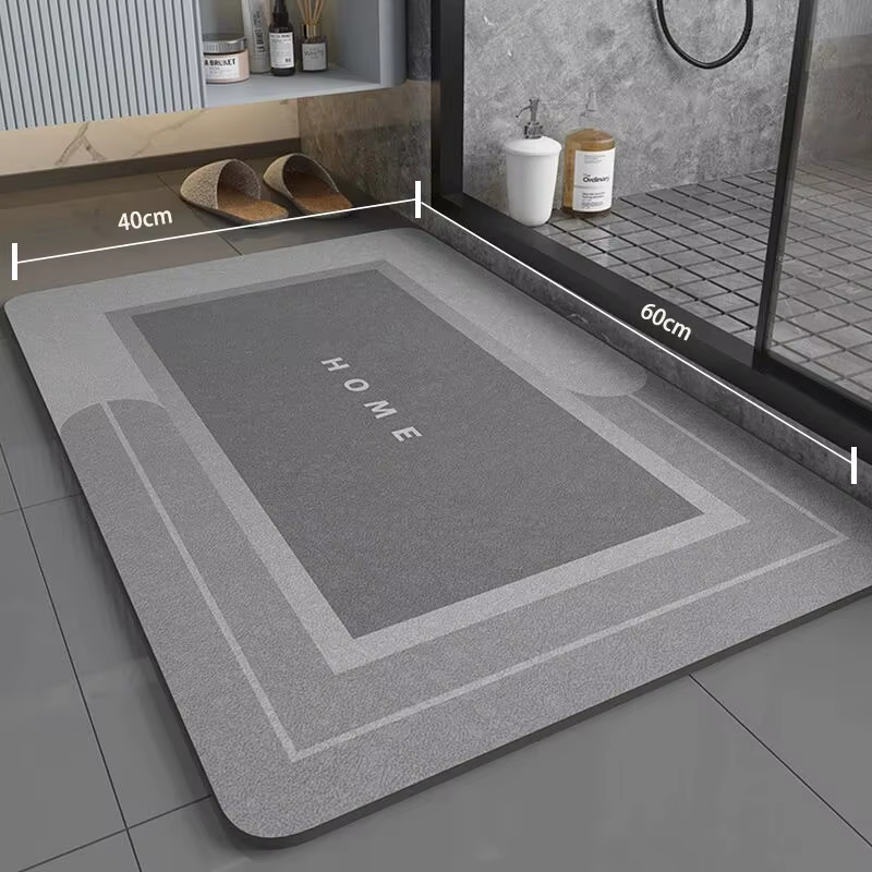 40*60 cm 1pc salle de bain antidérapant tapis de sol super absorbante rapidement secs et doux, moque