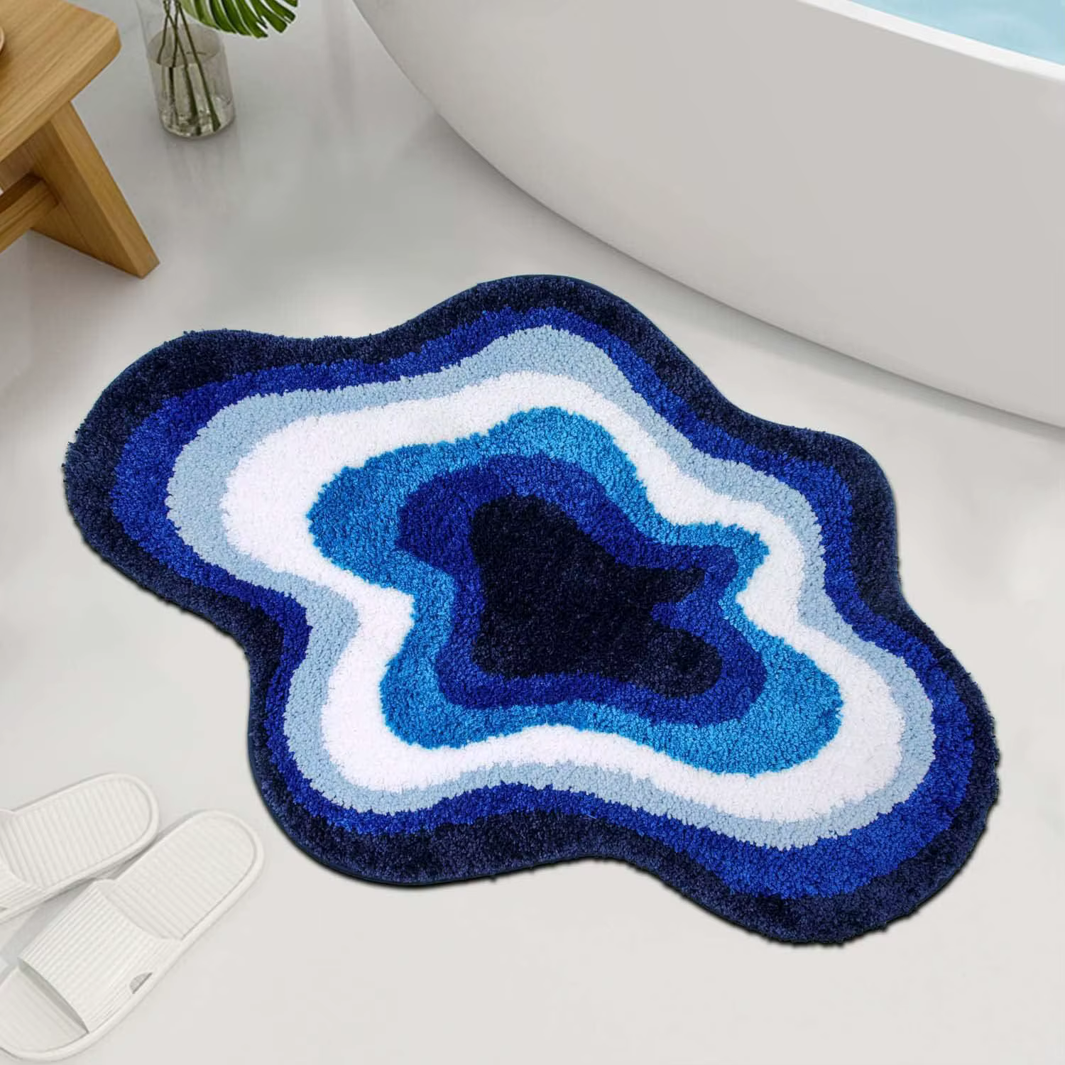 VIKAMA – tapis en Faux cachemire couleur Dopamine Simple, pour salon, salle de bain, porte, antidéra