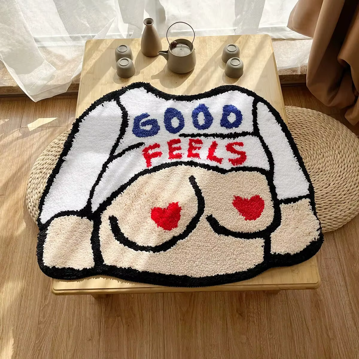Tapis Tufté en Polymères de Bain, Antidérapant, Absorbant, pour Pieds, d'Entrée, Confortable, pour C