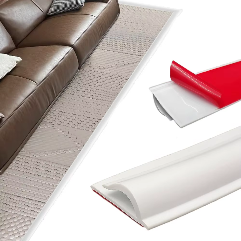 Bande de garniture de bord de tapis en PVC de haute qualité, bande de Transition de sol Flexible et 