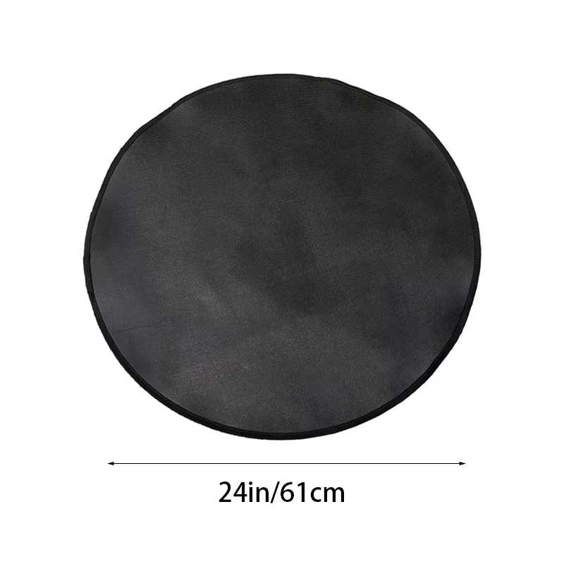 Tapis ignifuge rond multifonctionnel de 24/30/36 pouces pour tapis isolant pour barbecue Camping en