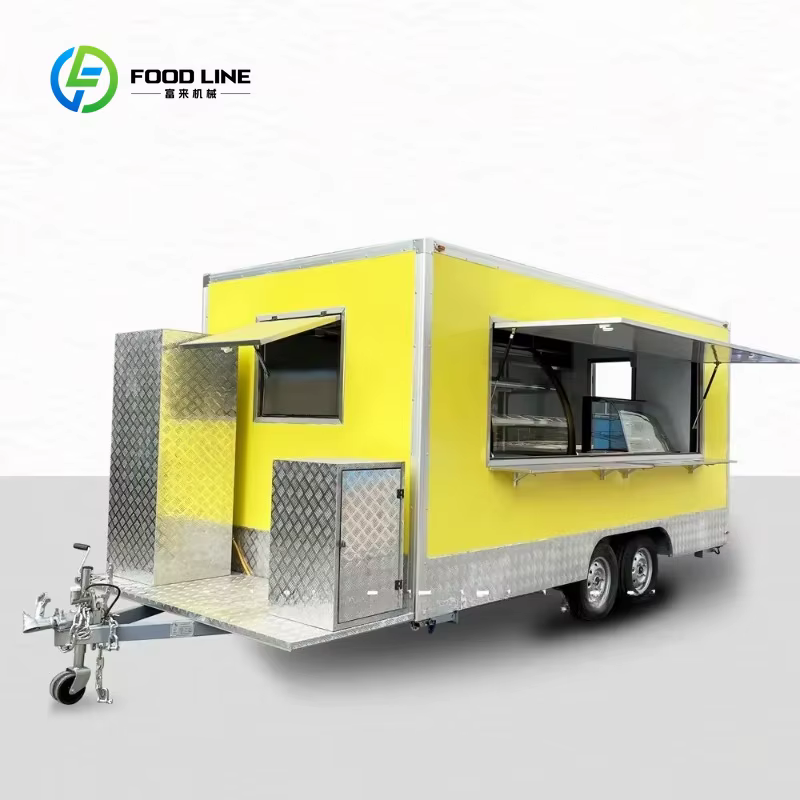 FOODLINE Remorque alimentaire personnalisée : Camion de café, Restaurant mobile, Remorque à glace, F