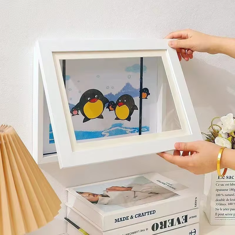 Cadre de dessin pour enfants A4 cadre d'affiche en bois pour murs cadre d'art pour enfants cadres d'