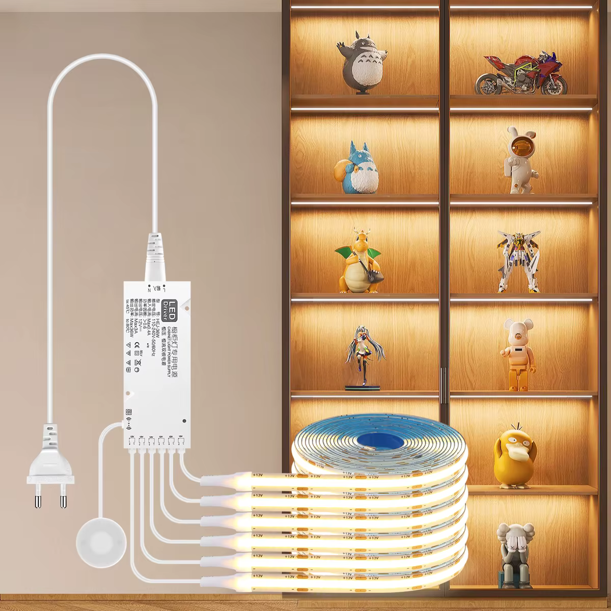 Sous armoire Collection affichage COB LED bande lumineuse bibliothèque armoire placard lampe bande p