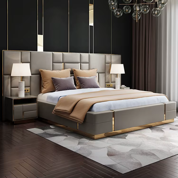 CH8831 Plus ensemble de chambre à coucher de haute qualité ensemble de lit ottoman de luxe moderne l