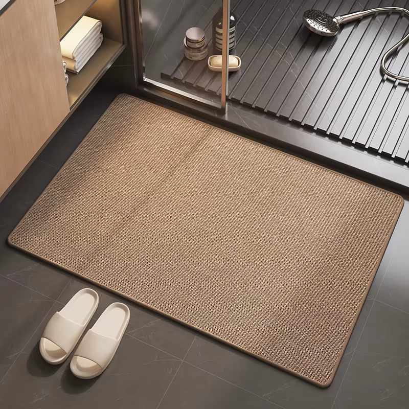 Tapis de salle de bain, antidérapants, lavables et absorbants, pour sol de salle de bain