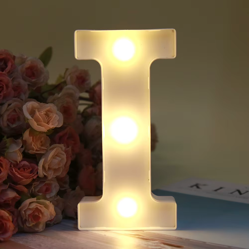 Lettres décoratives Alphabet lettre LED lumières lumineux numéro lampe décoration batterie veilleuse